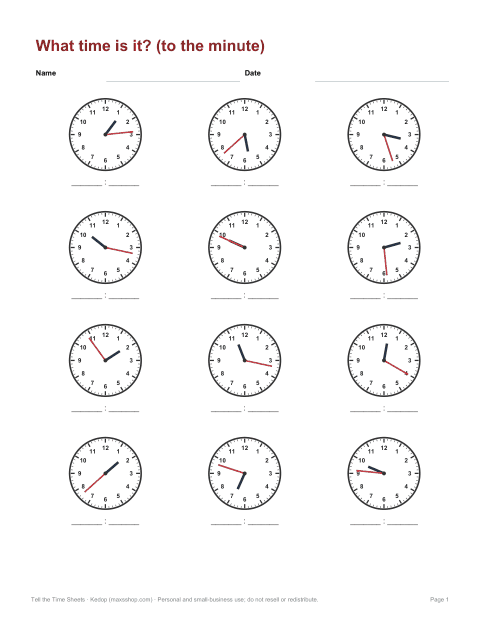 Preview of the first page of To the minute (PDF)